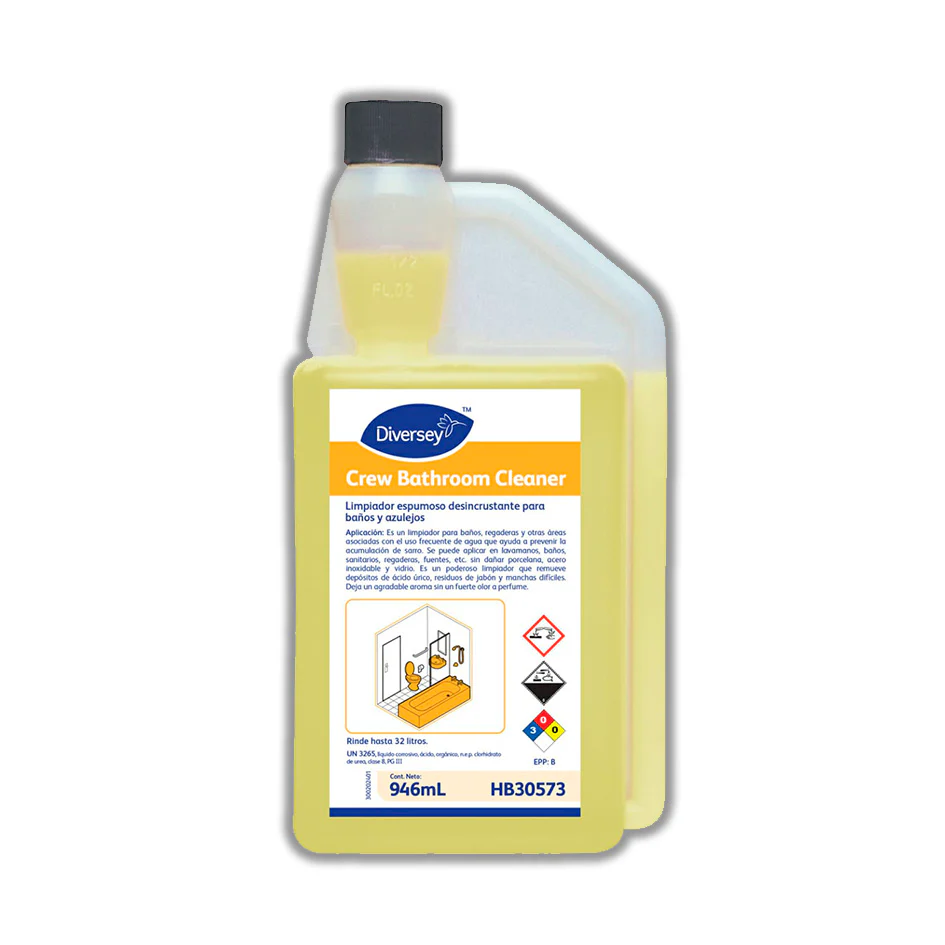 ACCUMIX CREW BATHROOM CLEANER 6X946 ML LIMPIADOR ESPUMOSO DESINCRUSTANTE P/BAÑOS Y AZULEJOS
