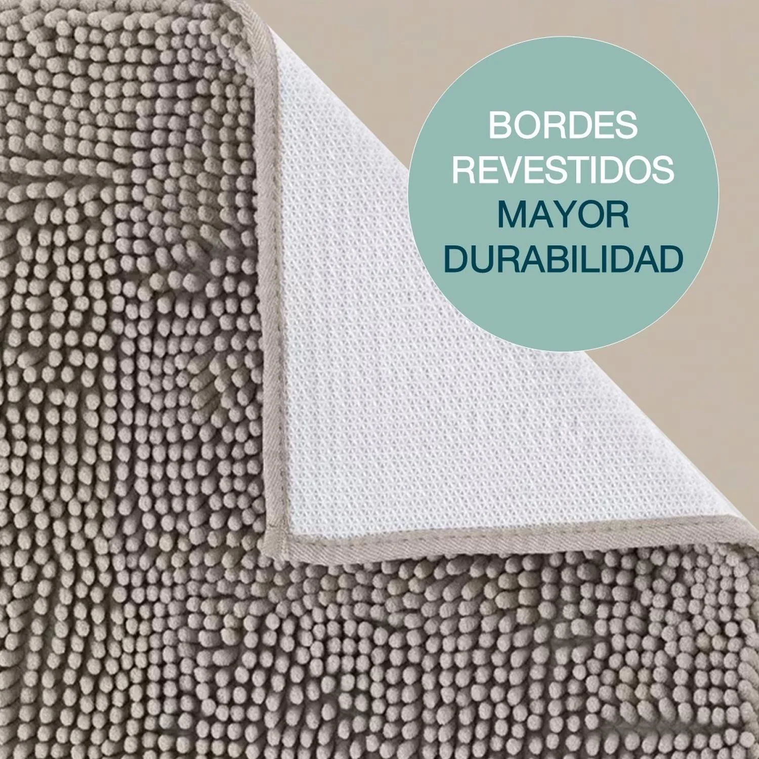 Alfombra Piso De Baño Engomada Antideslizante Secado Rapido - Imagen 5