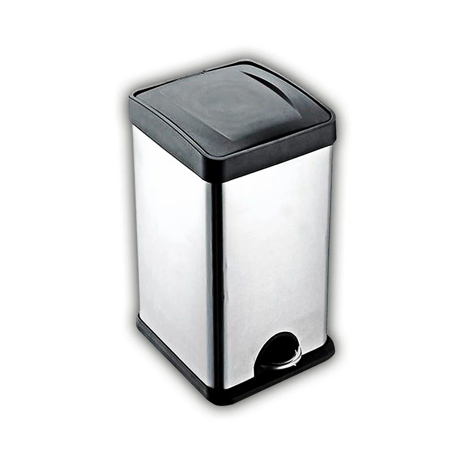 Bote PEDAL Silver inoxidable 20 lts. Liner interior. 28.5x34x46 cm