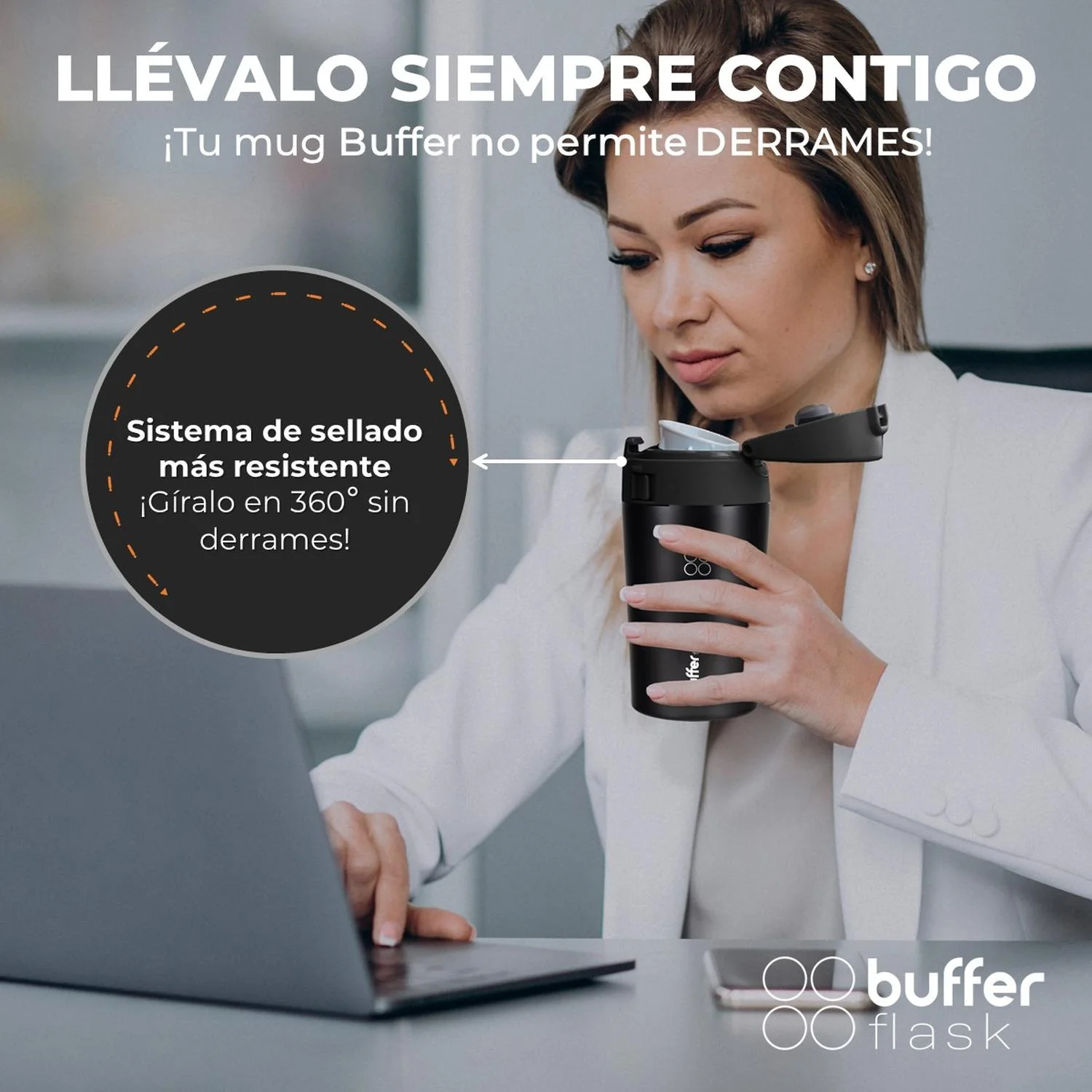 Mug Termo Para Cafe Buffer Vaso Termico 300ml 10oz Sellable - Imagen 4