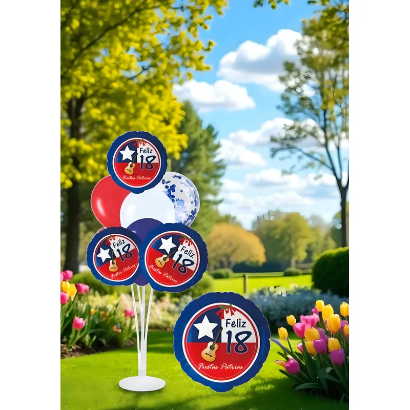 Globos Decorativos Fiestas Patrias Bandera Chile Decoracion - Imagen 9