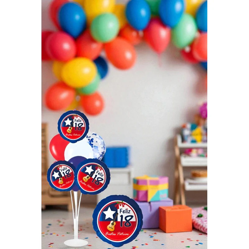 Globos Decorativos Fiestas Patrias Bandera Chile Decoracion - Imagen 7
