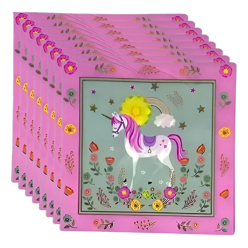 X20 Servilletas Cumpleaños Feliz Cumpleaños Unicornio