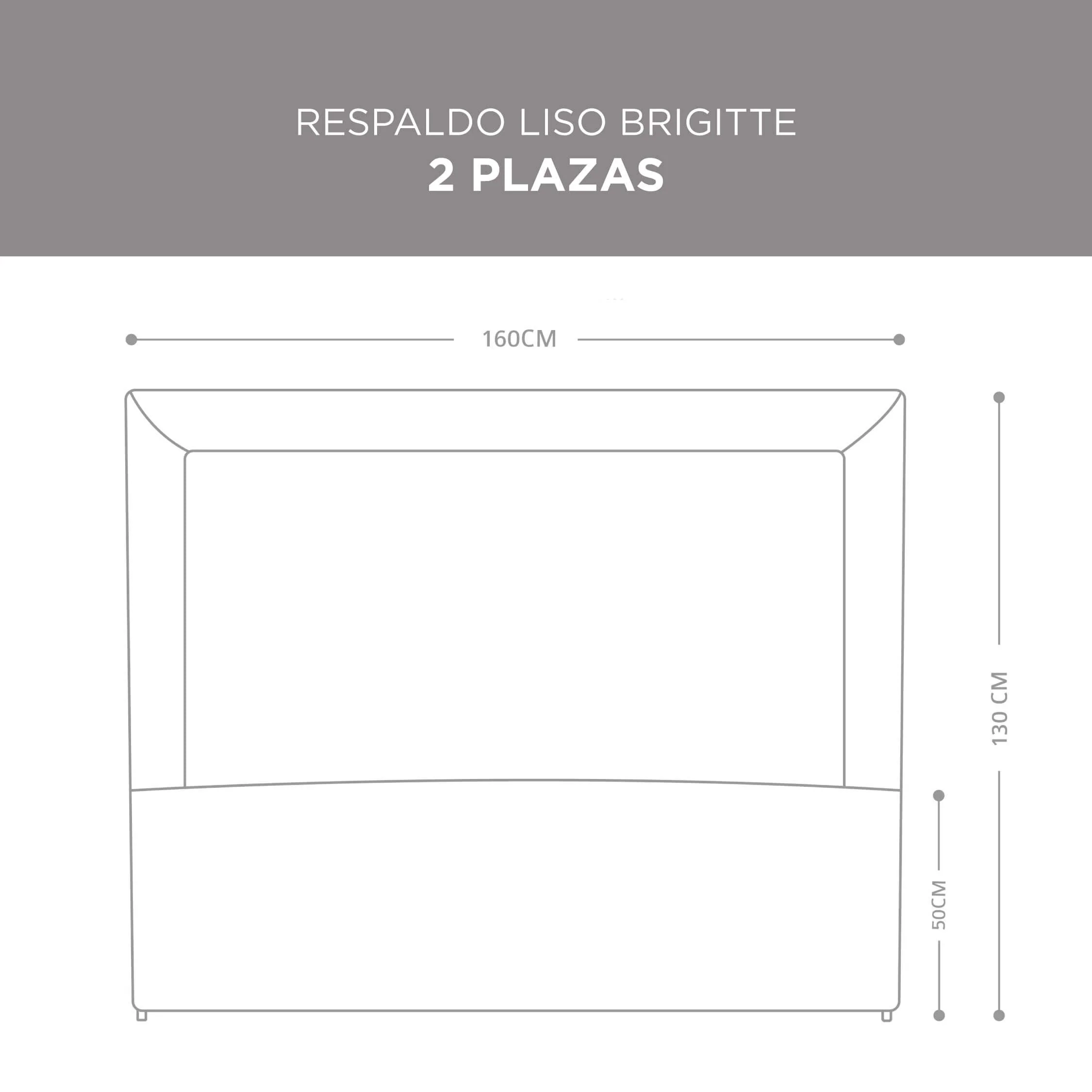Respaldo Liso Brigitte Beige - Imagen 3