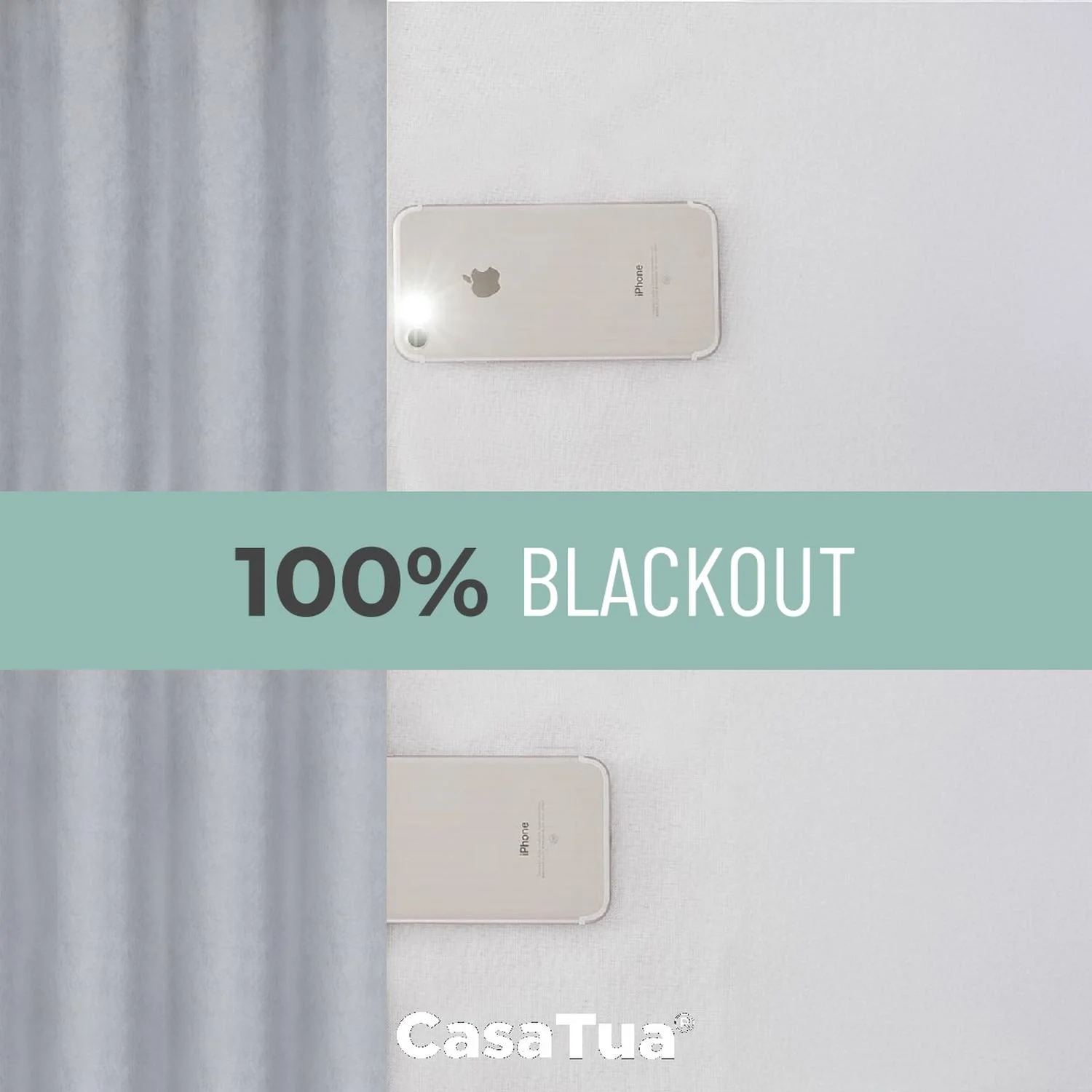 Cortina Blackout 100% 135x220cm Tipo Gamuza Casatua Set de 2 - Imagen 8