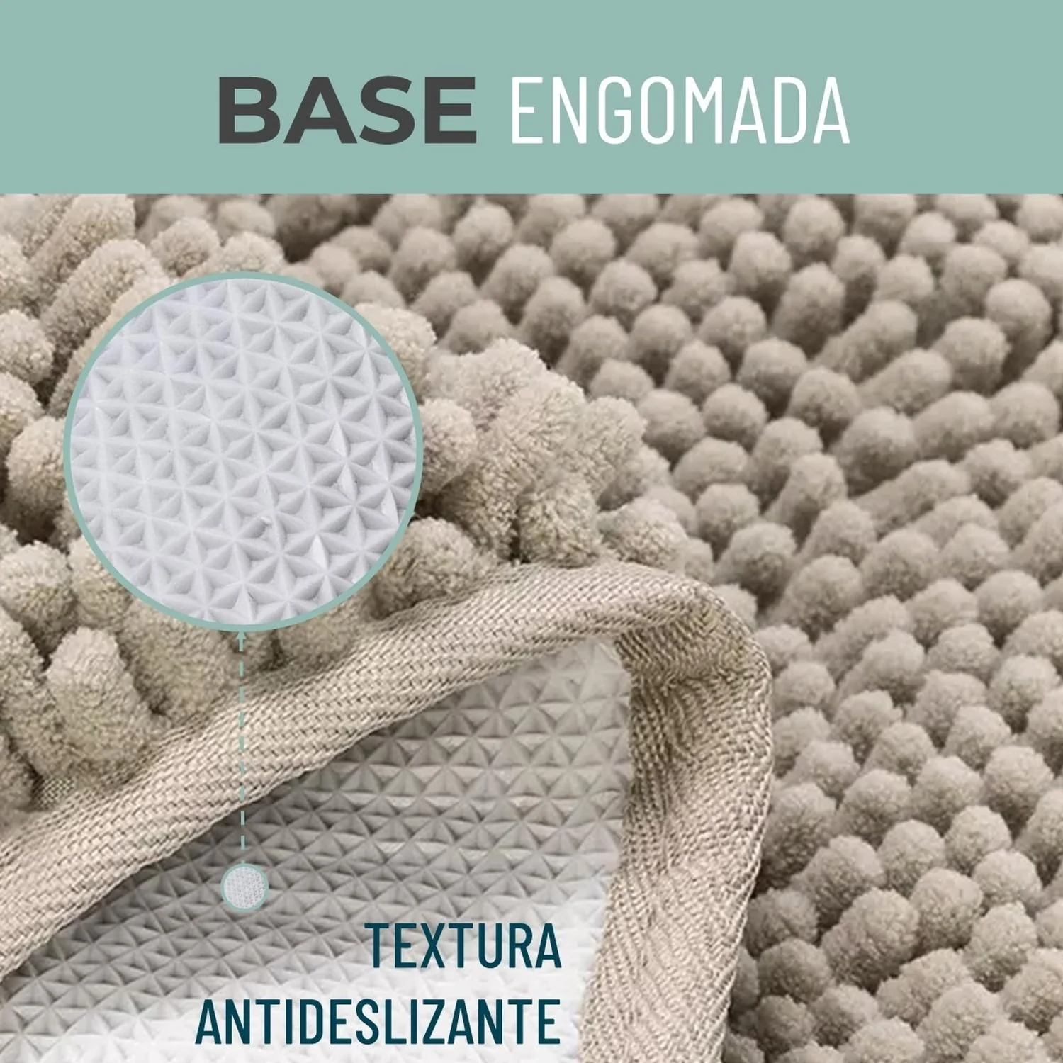 Alfombra Piso De Baño Engomada Antideslizante Secado Rapido - Imagen 2