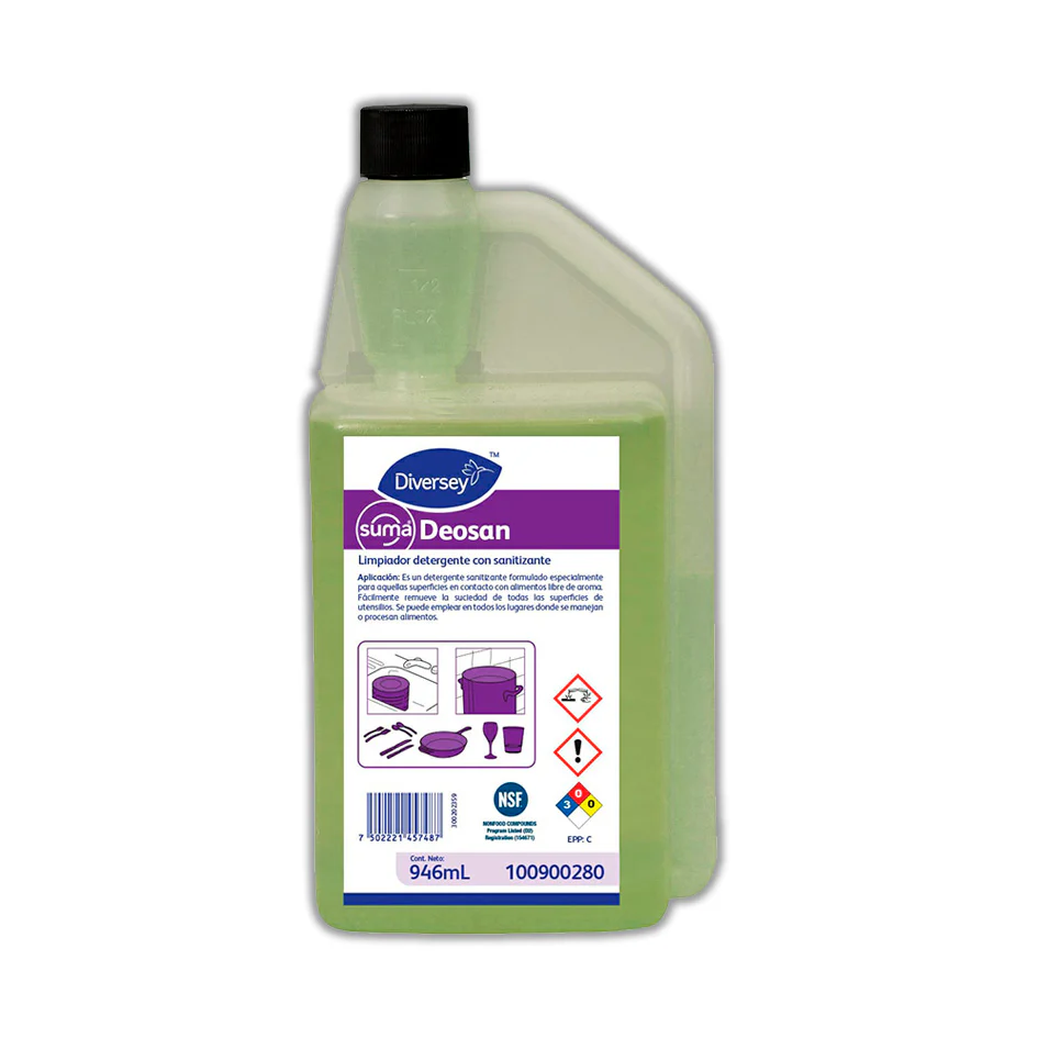 ACCUMIX SUMA DEOSAN 2X0.946L W5016 DETERGENTE Y SANITIZANTE LIBRE DE ENGUAJE PARA SUPERFICIES EN CONTACTO CON ALIMENTOS