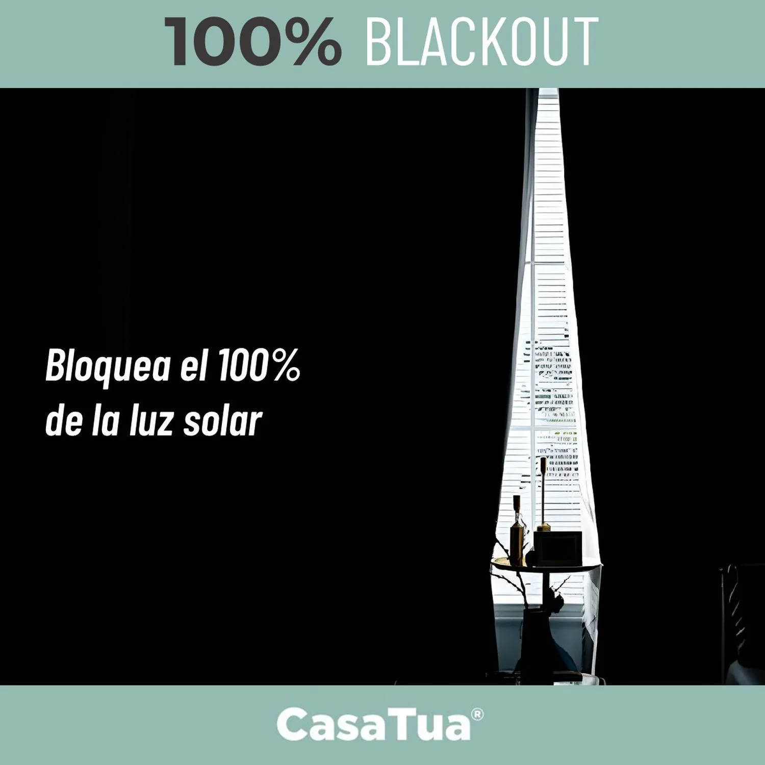 Cortina Blackout 100% 135x220cm Tipo Gamuza Casatua Set de 2 - Imagen 5
