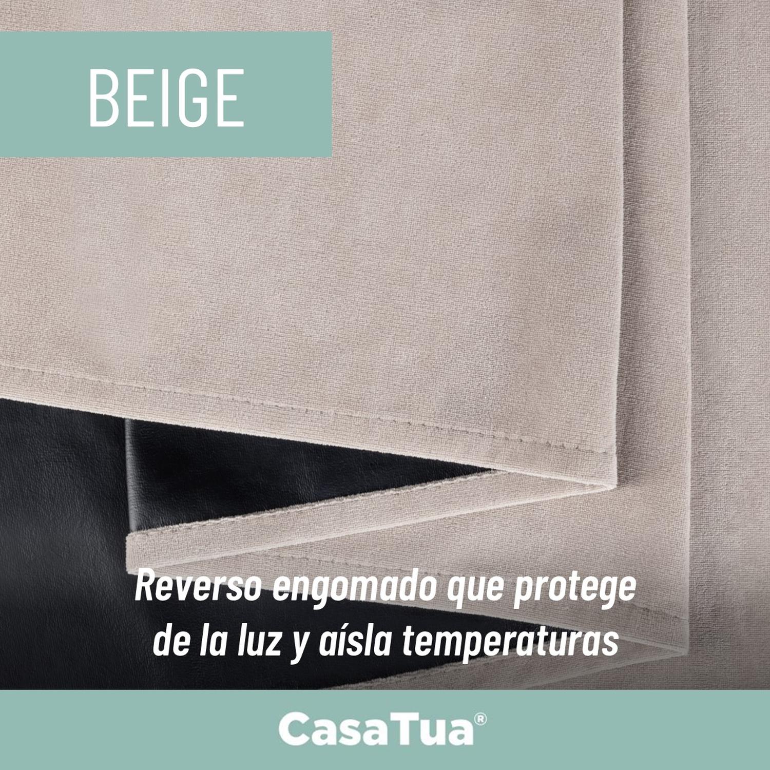 Cortina Blackout 100% 135x220cm Tipo Gamuza Casatua Set de 2 - Imagen 6